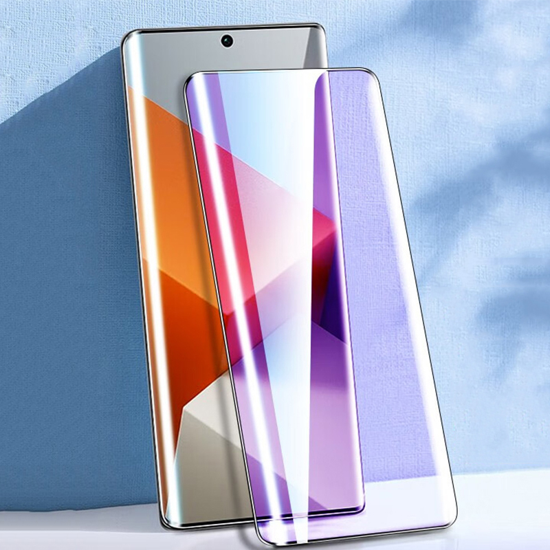 Für Redmi Note 13 Pro+ 3D gebogener Displayschutz aus gehärtetem Glas für Note 13 Pro+ 13 Pro Plus Klare Anti-Blau-Schutzfolie – Detail 2