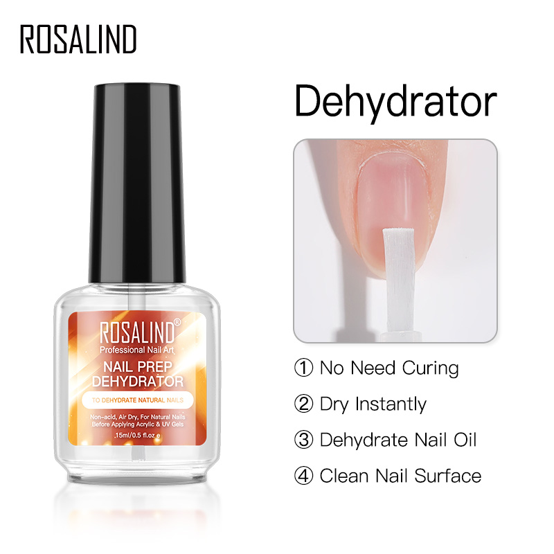 Best of ROSALIND Nail Prep Dehydrator Nail-Primer Gel Nail Polish Grinding Nail Art Base Matt Coat Hybrid Varnishes Poly Nail Gel 15ml Reviews & Tips