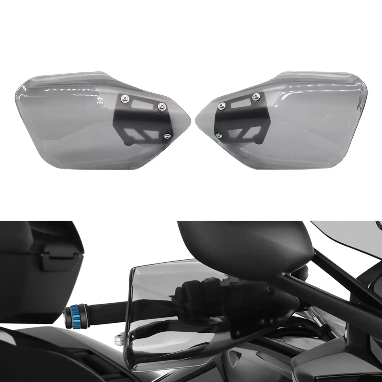 2x Motorcycle Hand Guard Hand Guard Shield, Deflectors, Protective , Handlebar Handguard for BMW K 1600 Gtl Accessories Replace