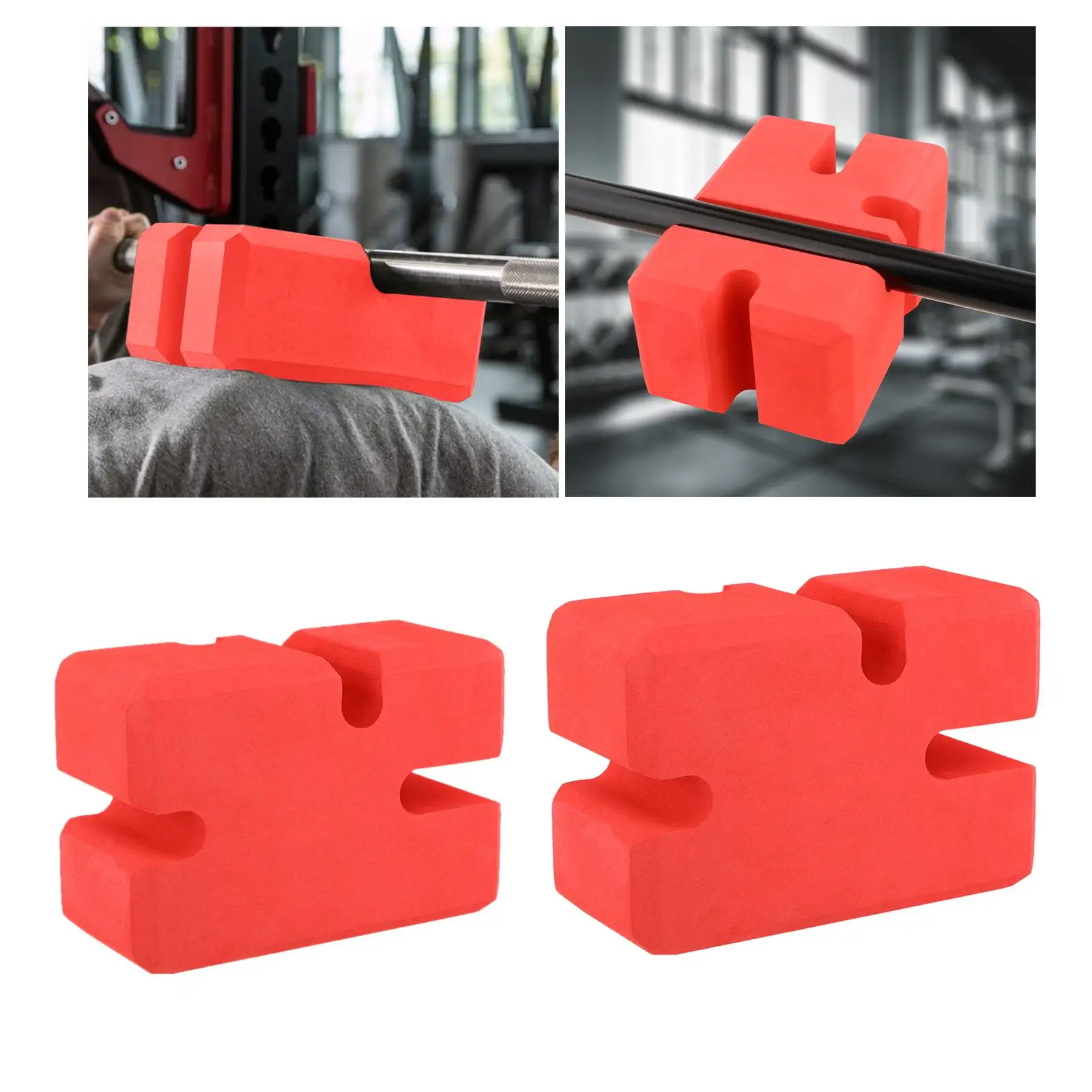 4-Height Bench Press Block, Adjustable Anti-slip Deep Squat Bench Block Pad, Barbell Bar Grip for Different Angle Training