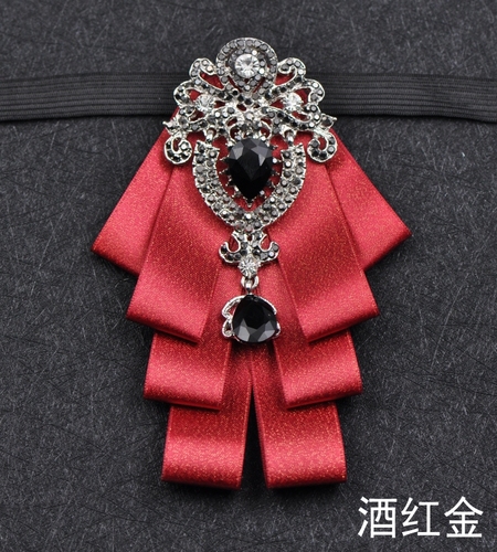 Luxus schwarz Strass Fliege britische High-End-Männer Jungen Business Hochzeit Anzug Hemd Kragen Blumen setzt handgemachte Schmuck Geschenk – Detail 11