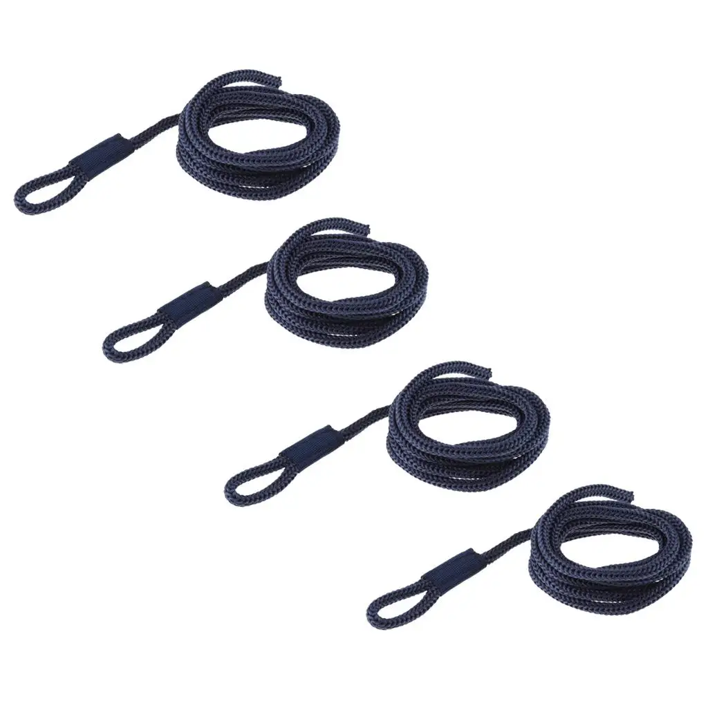 4Pcs/Set Lines 1/4 Inch x 5 ft Bumper Whips Rope Docking