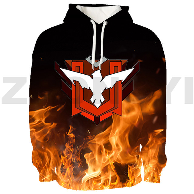 Funny Game Free Fire Garena 3D Hoodies Teens Anime Sweatshirt