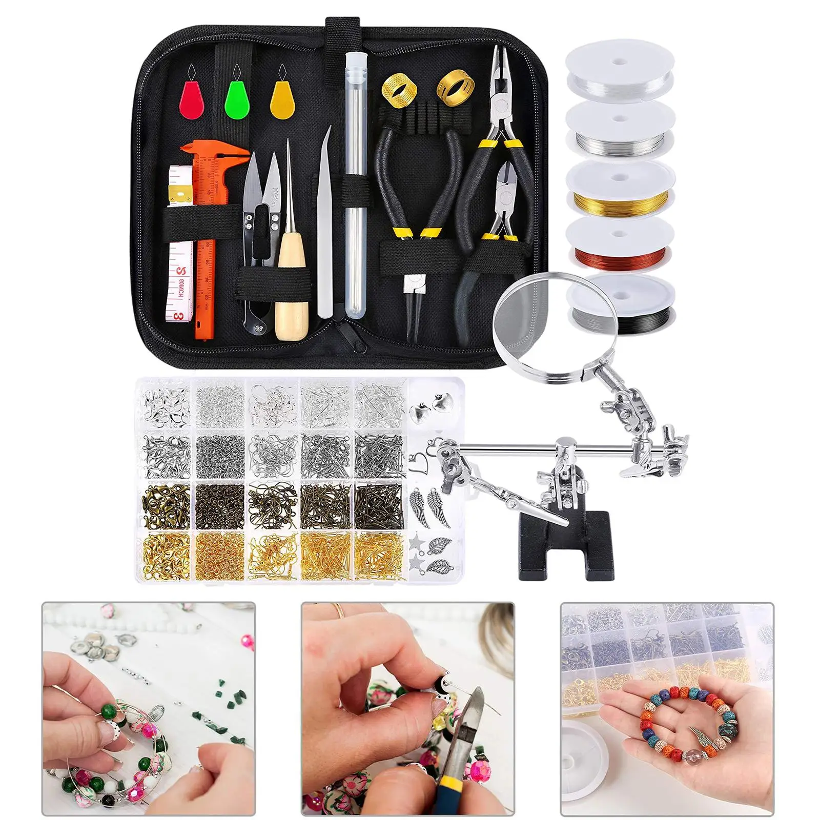 1116Pcs Jewelry Making Repair Tools Necklaces Finding Accessories Pliers