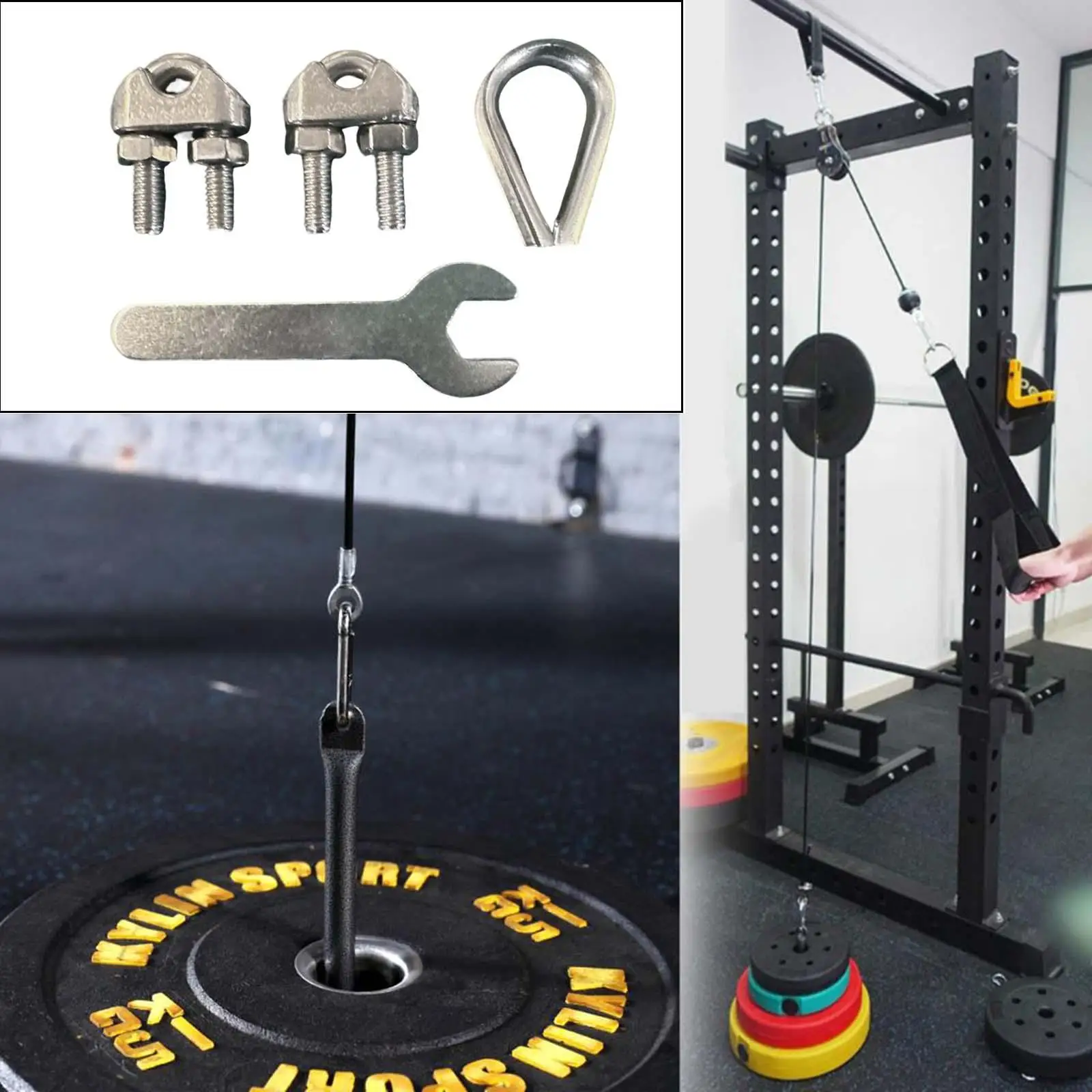 Rope Steel Wire Joints Gym Machine Cable Replacement Attachments for Fitness Pully Cable Machine