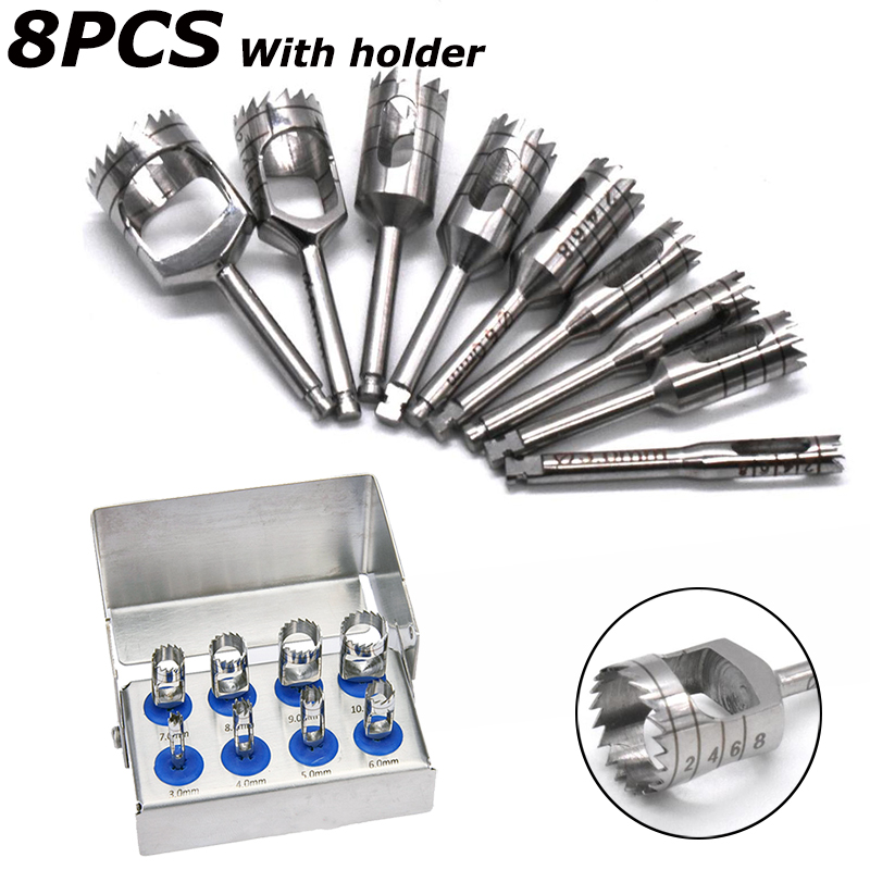 Best of 8Pcs Dental Implant Bone Trephine With Bur Disinfection Holder For Handpiece Surgical Instrument Implant Drill Reviews & Tips