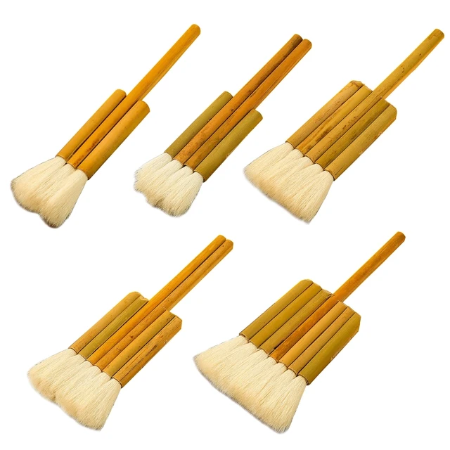 Hake Blender Brushes 3/4/5/6/7 Tubes Sheep Hair Artist Painting Brushes for  Pottery Painting Wash Dust Cleaning Ceramic