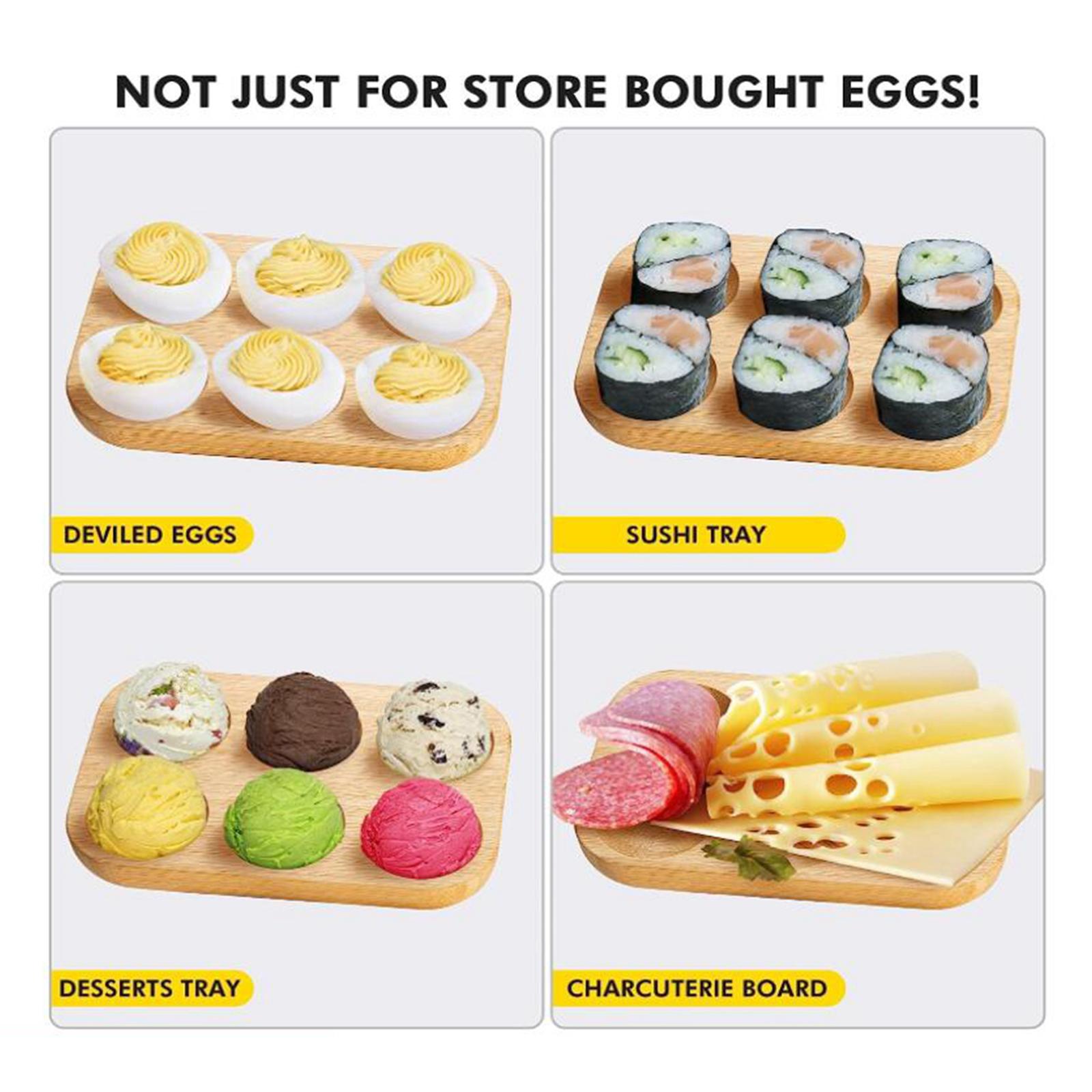 Egg Holder Double Row Egg Organizer Rack for Household Refrigerator Tabletop
