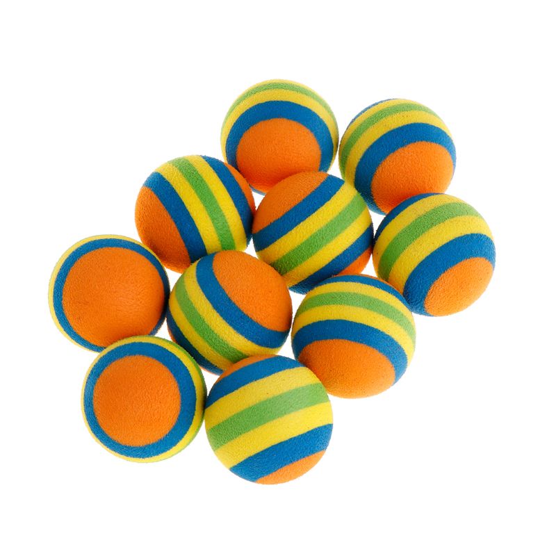 Title 8, 10Pcs Colorful Pet Ball Interactive Fetching Ca...