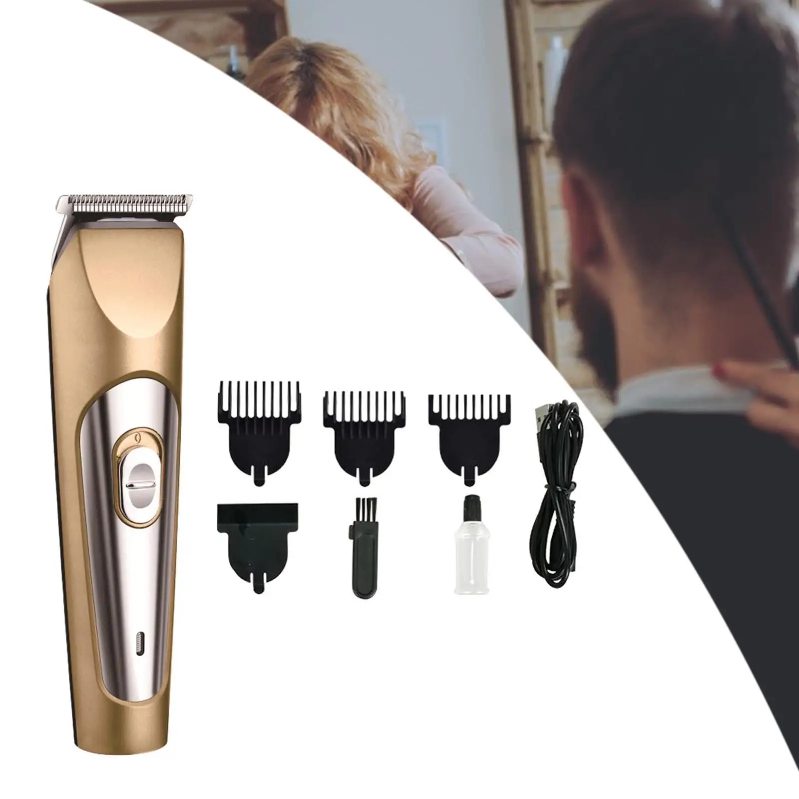 Professional  Clipper USB Rechargeable Stainless Beard  for Men