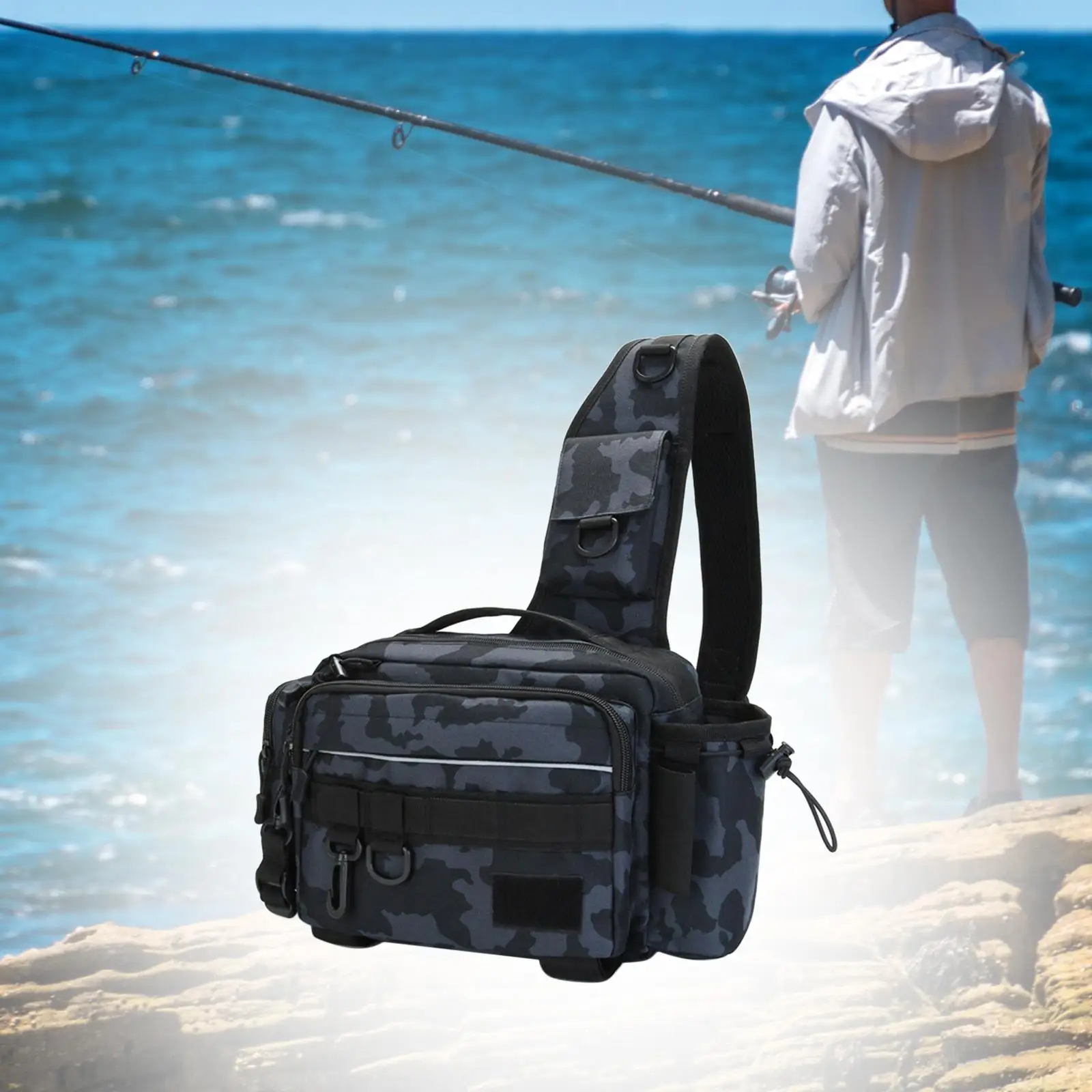 Storage Bag Carry Case Bag Tackle Bag Fishing Tackle Single Shoulder Bag for Travel