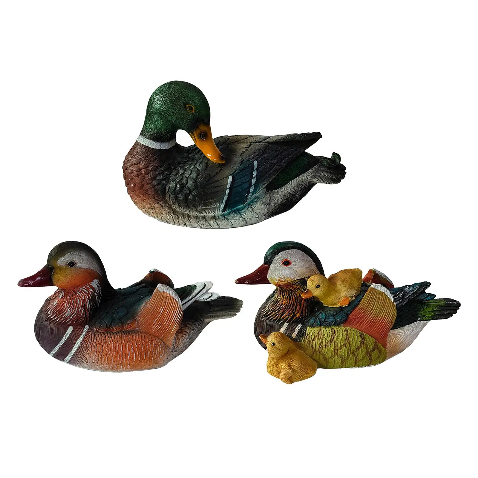 Resin Mandarin Duck Decoy Garden Pool Pond Decors Attractive