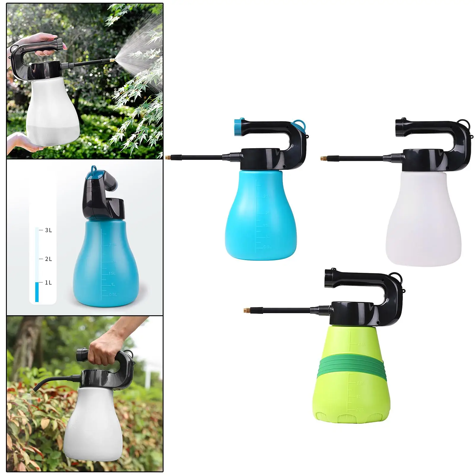 3L Electric Planter Sprayer Flower Watering Bottle Household Cleaning USB Rechargeable Garden Watering Mist Sprayer for Lawn