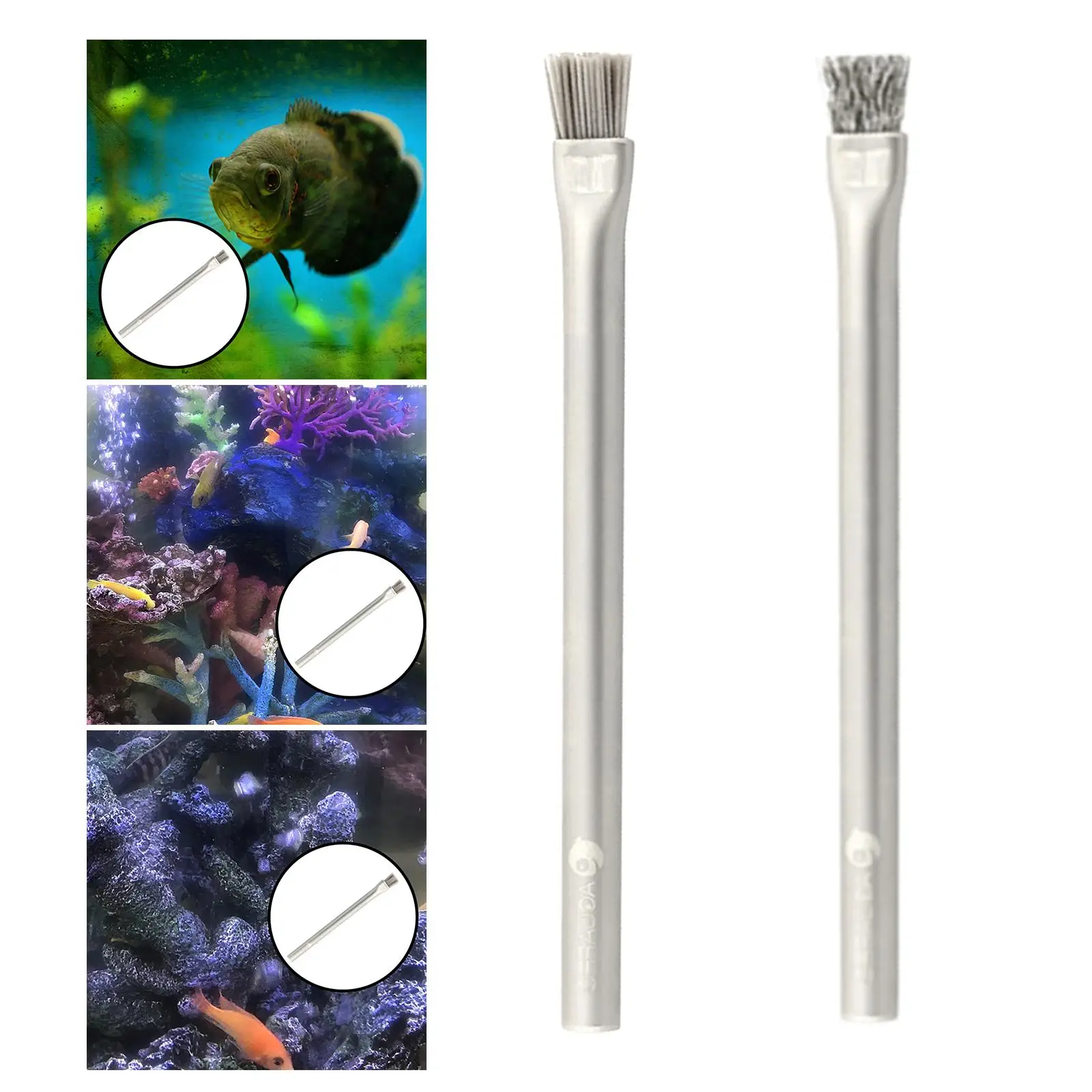 Fish Tanks Algae Cleaning Brush Scrubber Aquarium Cleaning Tools Fish Tanks Glass Cleaner Remover for Pond Landscaping Stone
