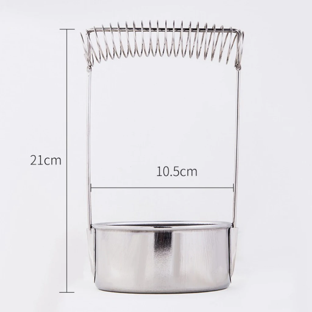 Stainless steel brush with screen and spring holder
