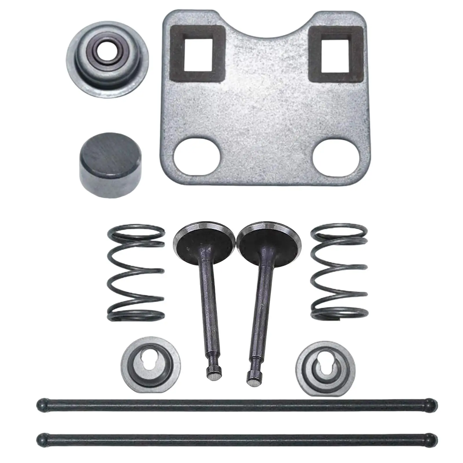 11x Engine Intake Exhaust Valve Gasket Kit Accessories Guide Plate Parts 14791-Ze1-010 Push Rod Silver for Honda Gx160 Gx200