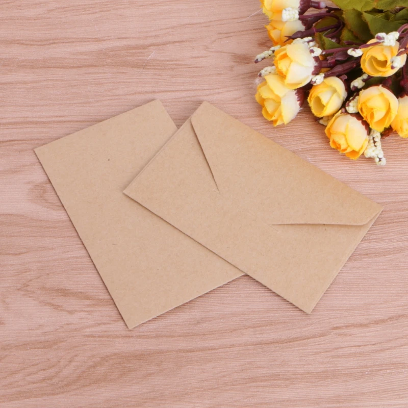 50 Pcs Retro Envelope 4''x2.67'' Conjunto envelopes