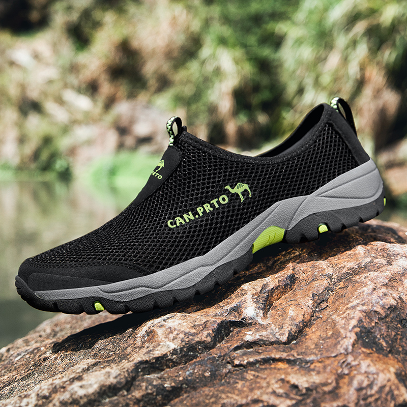 Männer Casual Schuhe Mode Sommer Schuhe Mesh im freien Atmungsaktive Slip-on Wohnungen Männer Turnschuhe Komfortable Wasser Faulenzer Zapatillas – Detail 33