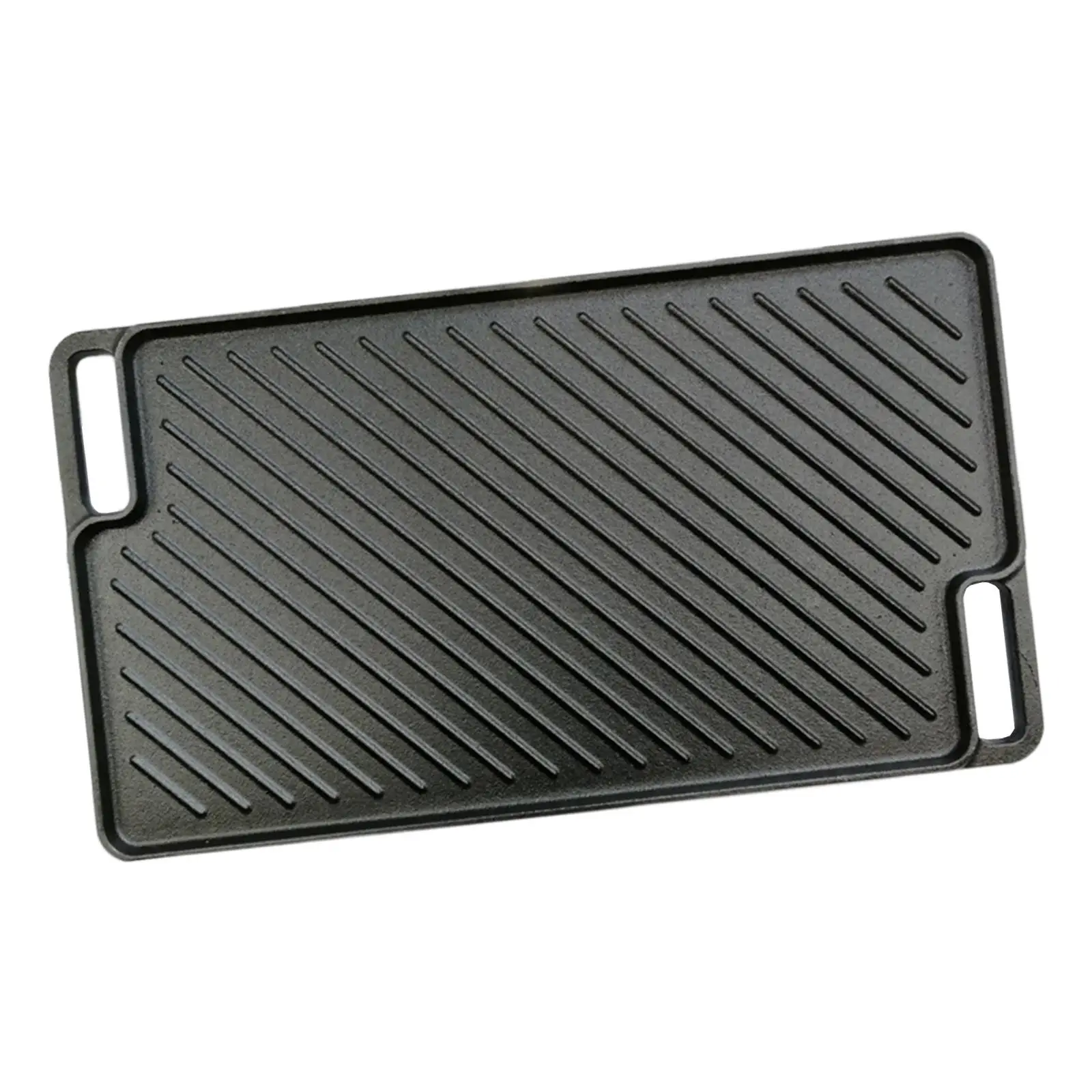 Reversible Grille Made of , Flat And Corrugated Surfaces. Large Griddle Made of