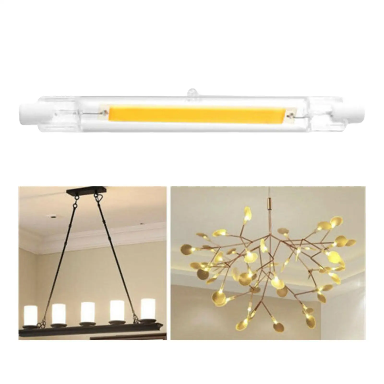 LED R7S Glass Tube COB Bulb Dimmable 3000K Corn Lamp for Garage Speciality Lighting