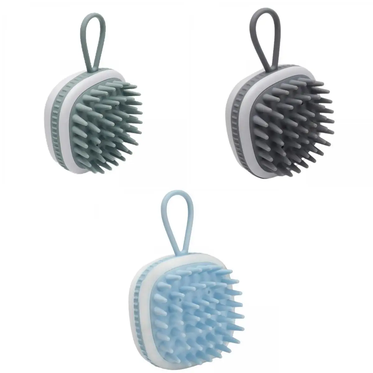 Pack-Silicone Hair Scalp Head Massager Shampoo Brush for