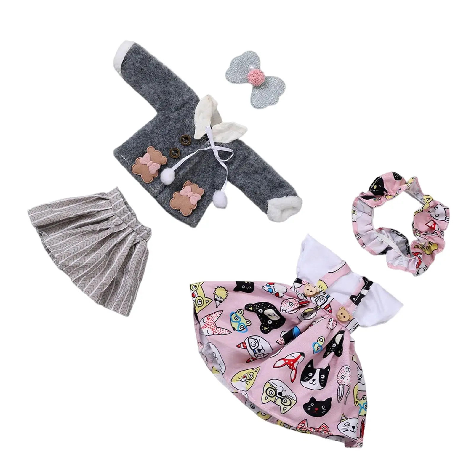 girl Dolls Dress up Accessory Daily Wear Clothing for 1/6 Fashion Doll