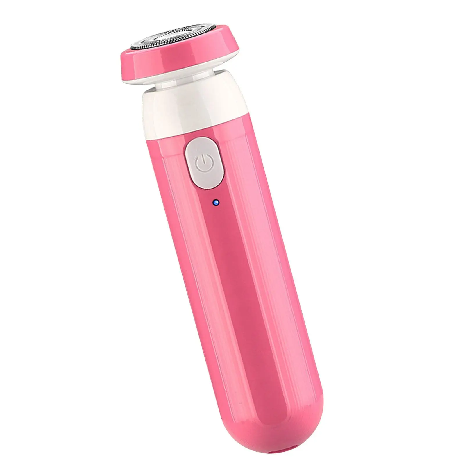 Compact Travel Electric Shaver Shaving Machine Hair Remover LED Indicator USB Rechargeable Cordless Rotary Razor High Power Pink