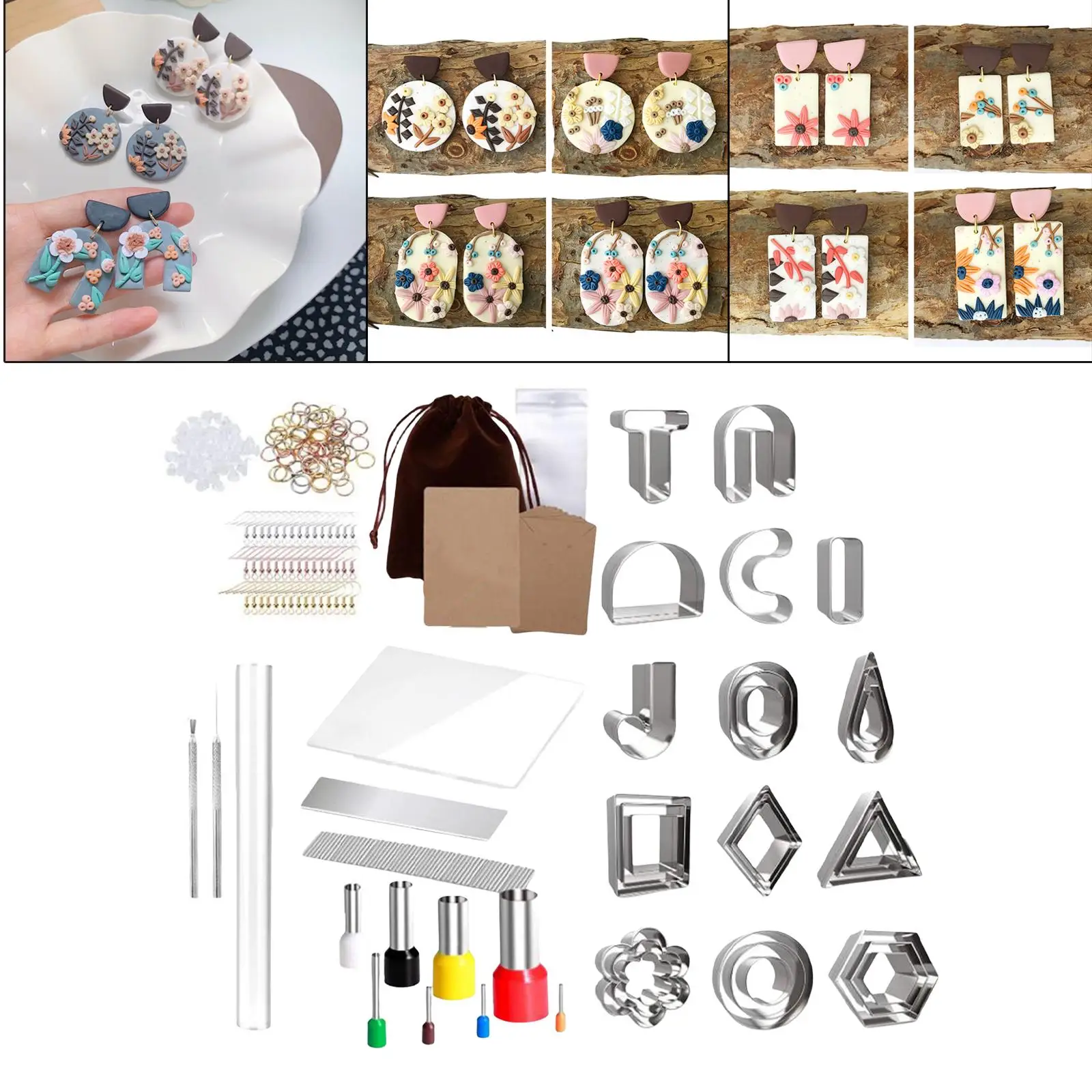 165Pcs Polymer Clay Cutters Earring Jewelry Making Jewelry Making Supplies