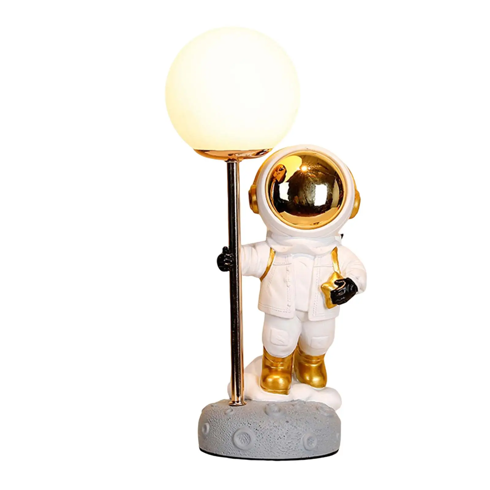 Resin Spaceman Lamp Bedside Lamp for Kids Xmas Gifts Desktop Decoration Bedroom Living Room