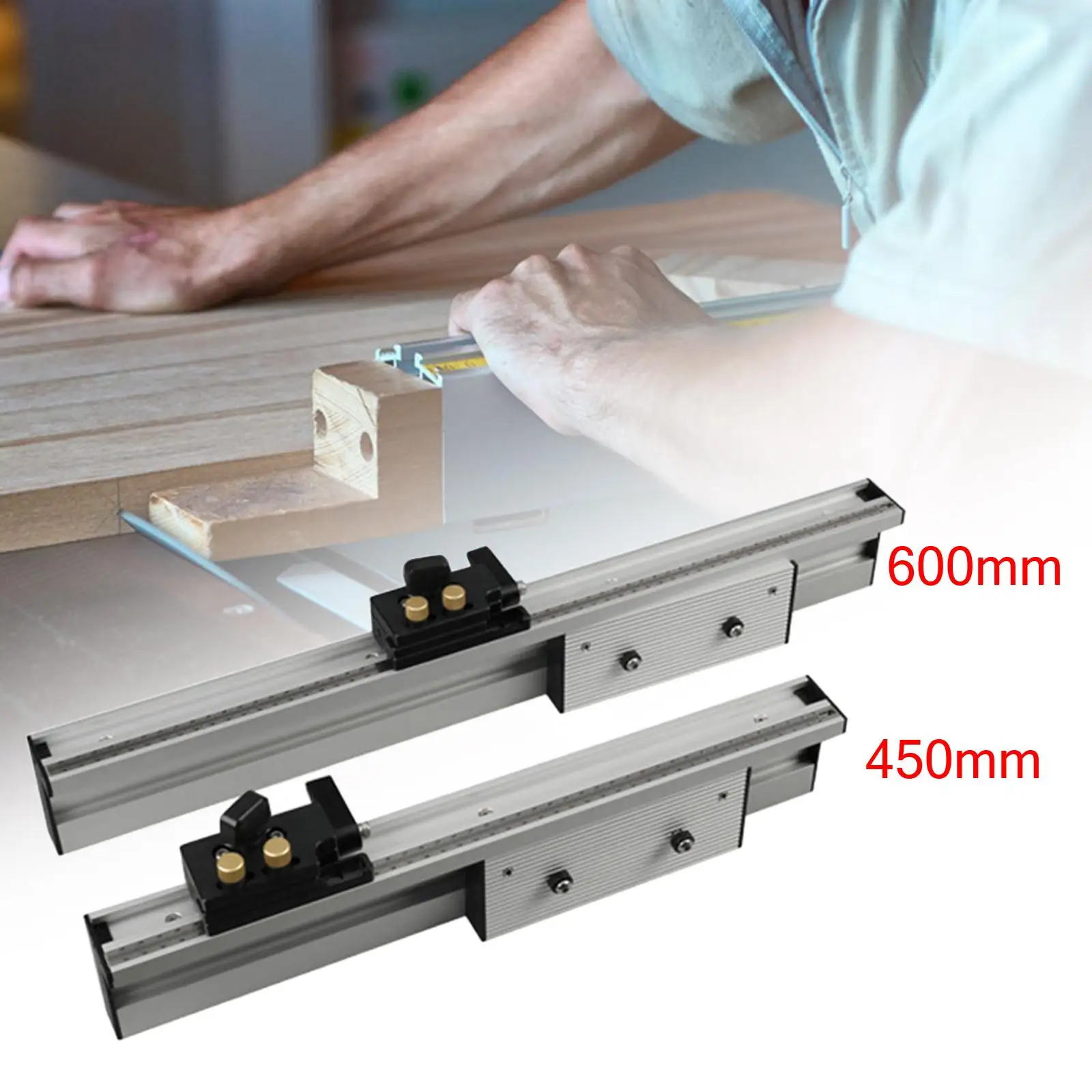 Aluminum T Tracks Slot Woodworking Benches Table Accurate Miter Track with Miter Gauge Aluminium Profile Fence Sliding Brackets