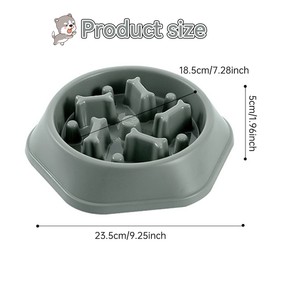 Title 10, New Pet Dog Feeding Food Bowl Puppy Slow Down E...