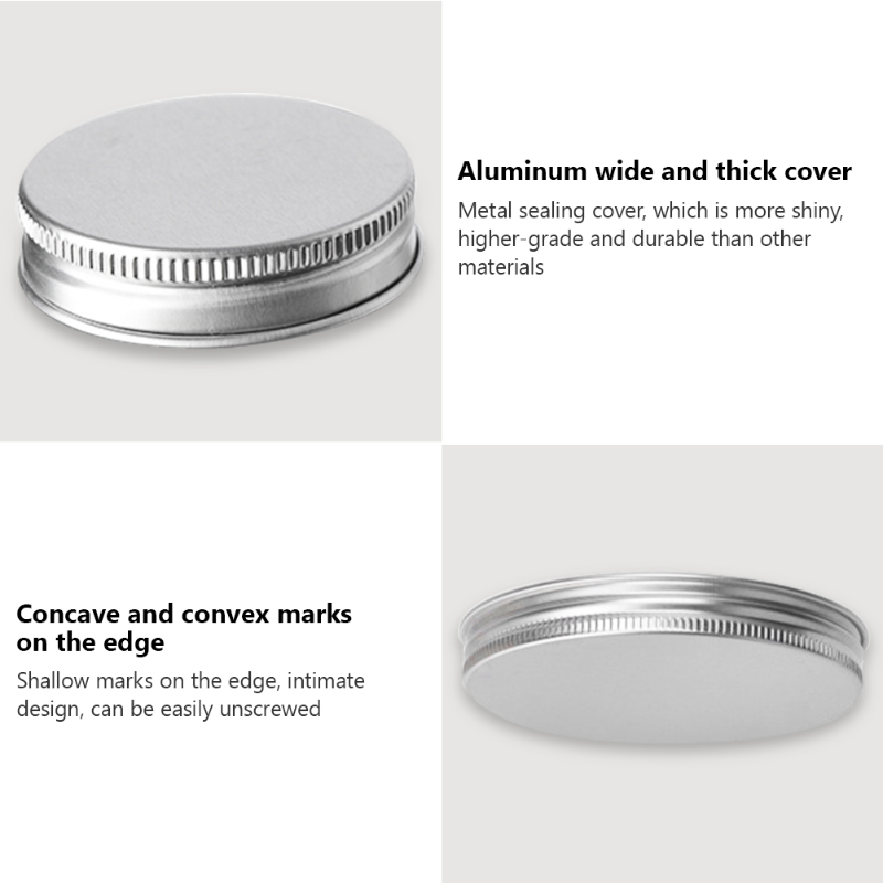 Description Picture 5 of item50pcs/Lot 30/50/60/80/100/120/150ML Storage Jars Empty Plastic Jar With Aluminum Lid Cosmetic Containers Face Cream Sample Pot