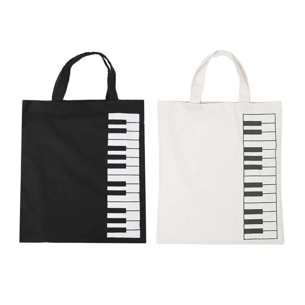Piano key pattern handbag, musical fashion and simple design,