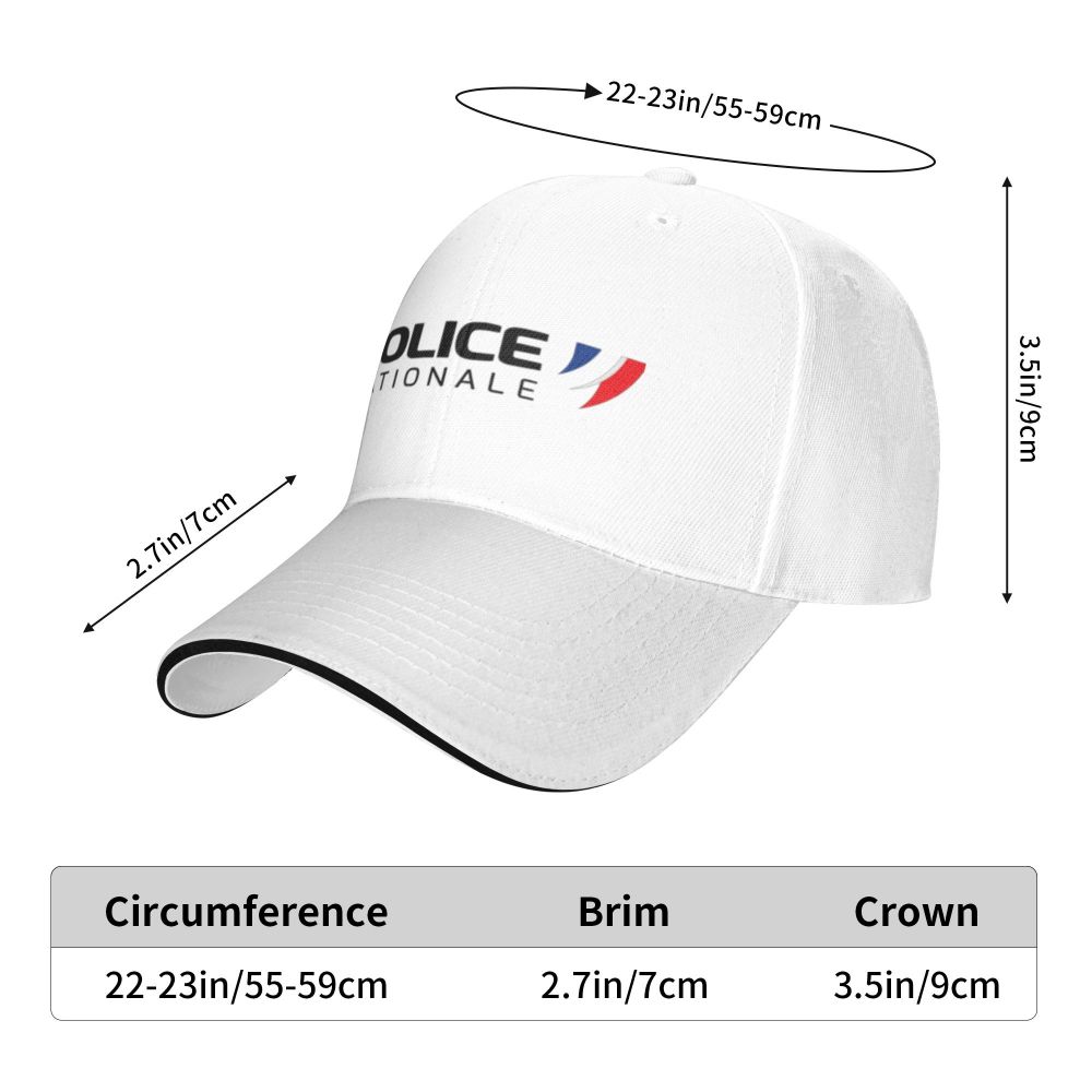 Sommer kappe Sonnenblende französische National polizei Hip Hop Caps Cowboyhut Schirmmüte – Detail 6