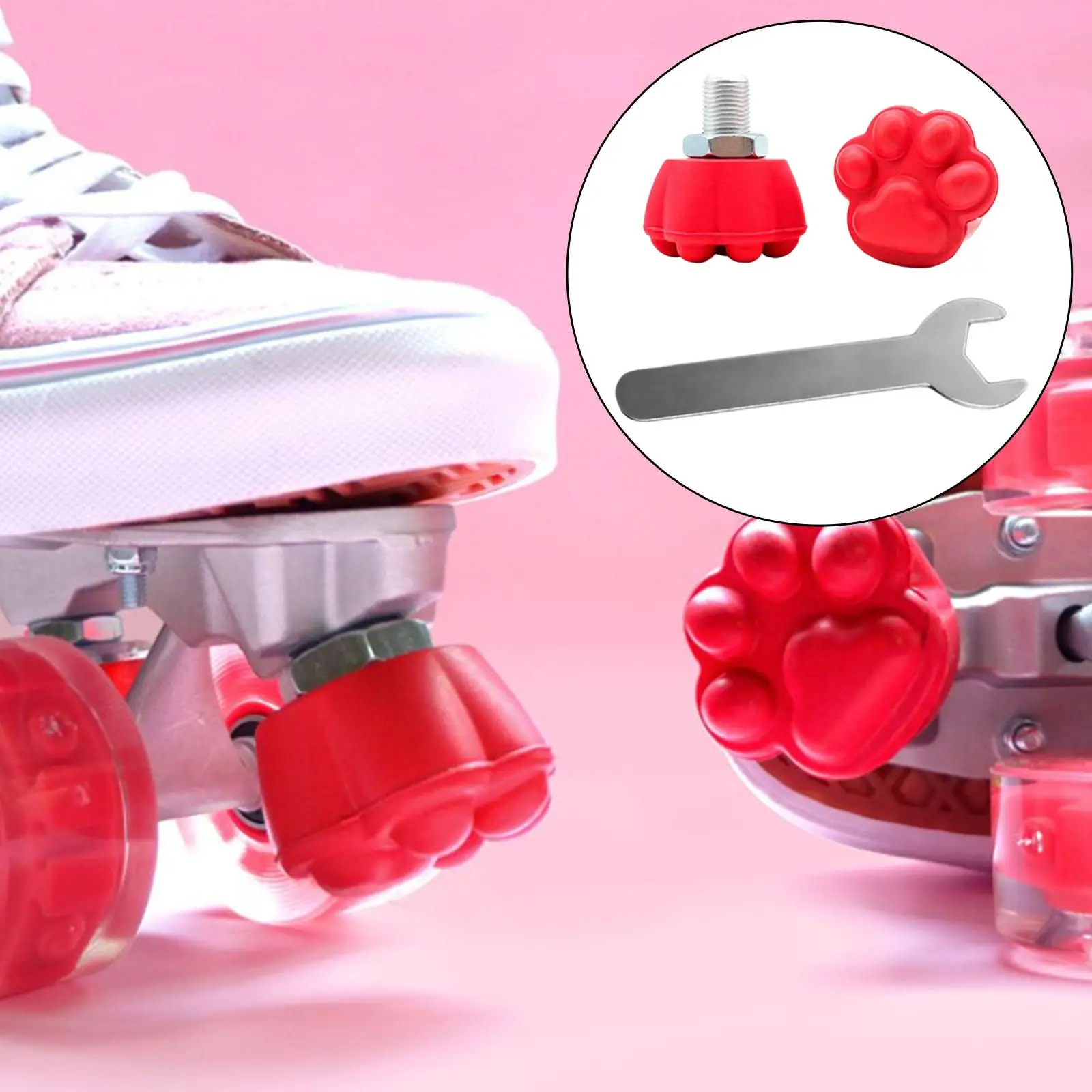 1Pair Paw Shaped Roller Skates Toe Stops Plugs Replacement  Block