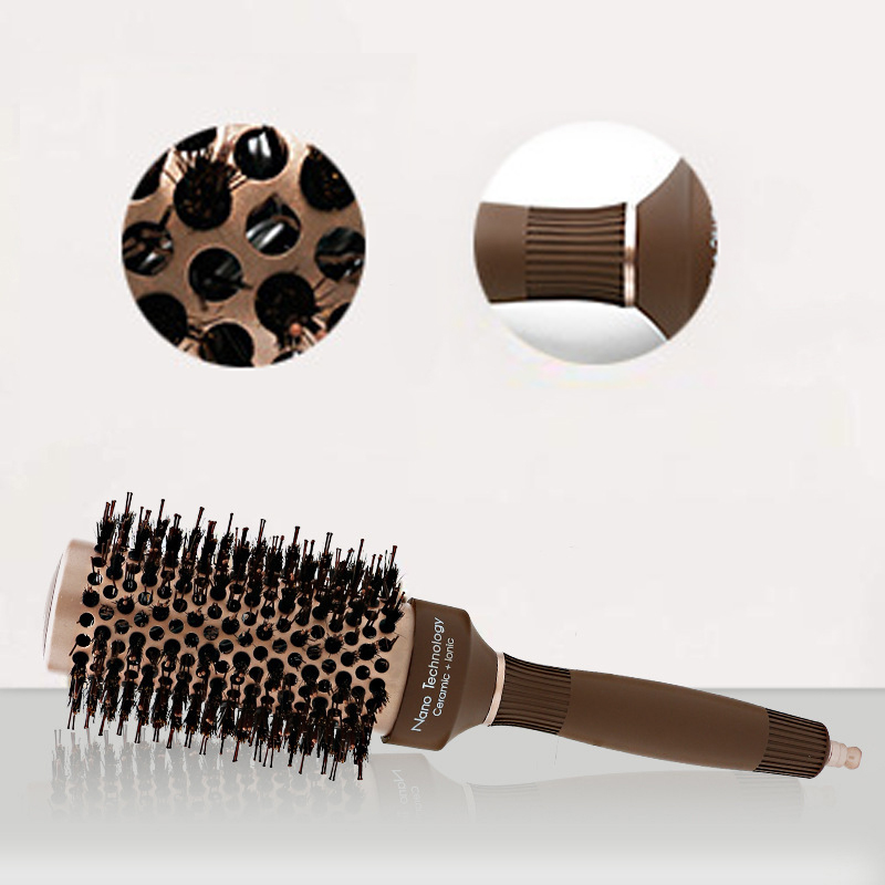 Description Picture 6 of itemCestoMen Hair Tools Ceramic Aluminum Tube Roller Comb Elastic Comb Pig Bristle Nylon Salon Hair Styling Comb