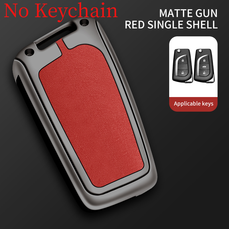 Custodia per chiave auto in pelle metallica Shell per Toyota Auris Corolla Avensis Verso Yaris Aygo Scion TC IM Camry RAV4 Hilux Fortuner - Sf3c53ca6fba14efb8050d86a5d026853U