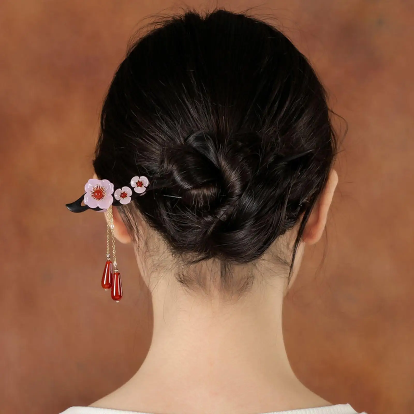 Wooden Hair Sticks Women Bride Flower Hair Chopsticks Hairpin Jewelry Hair Accessories