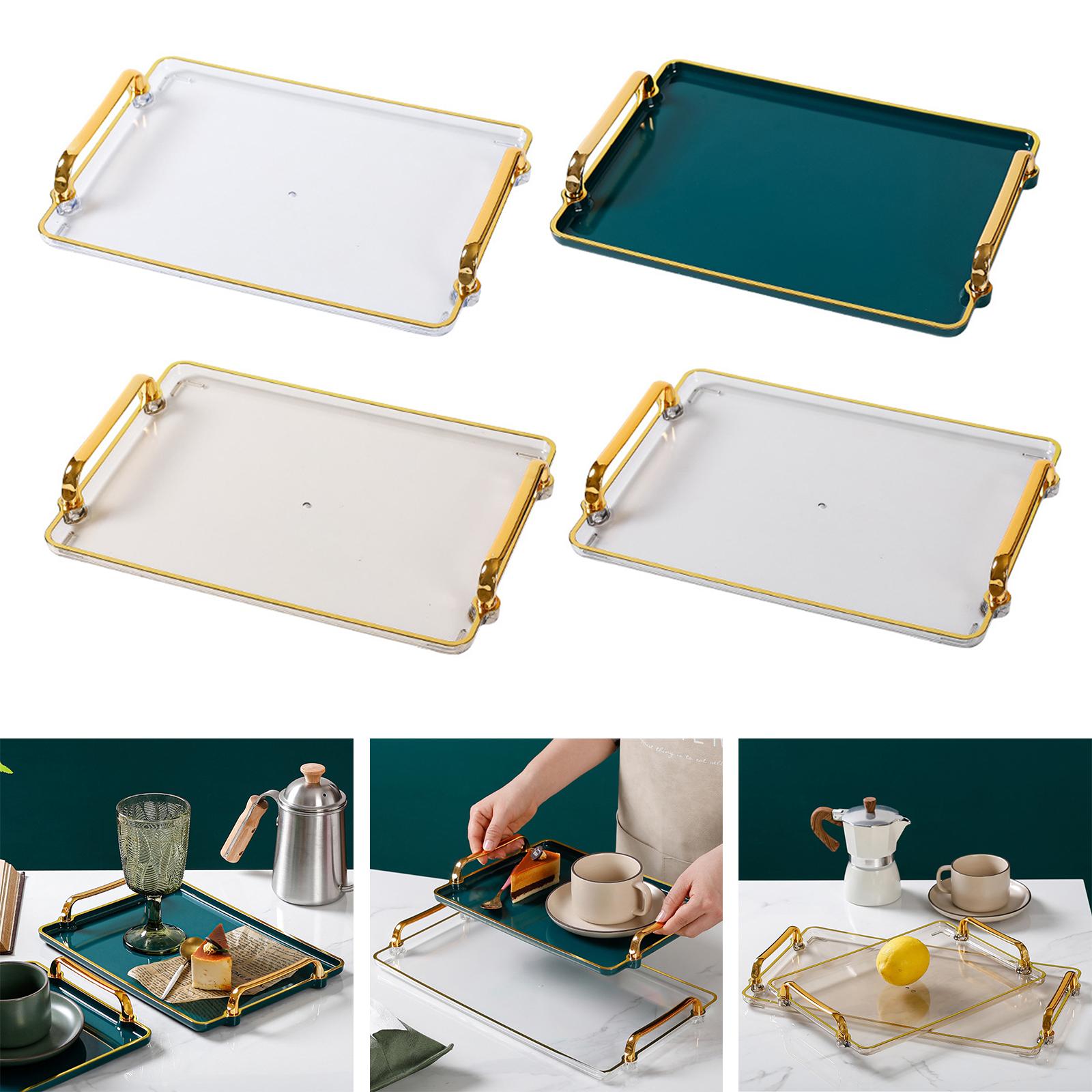 Nordic Serving Tray with Handles Rectangle Breakfast in Bed Tray Serving Platters for Restaurant Table Party Fast Food Fruit