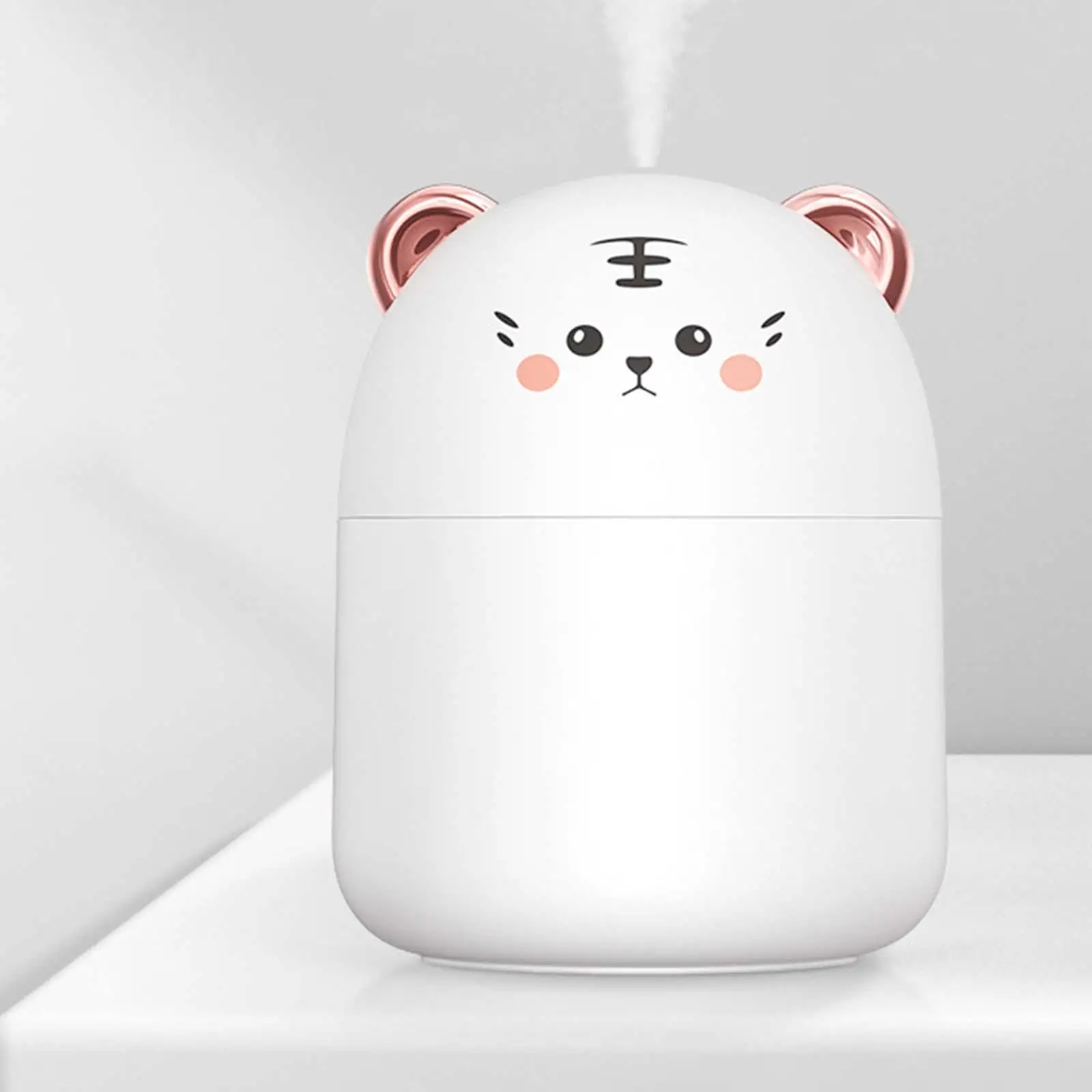 Desktop Humidifier with Colorful Atmosphere Light 250ml Capacity Cool Mist Aroma Diffuser Home Bedroom Humidifier Purifier