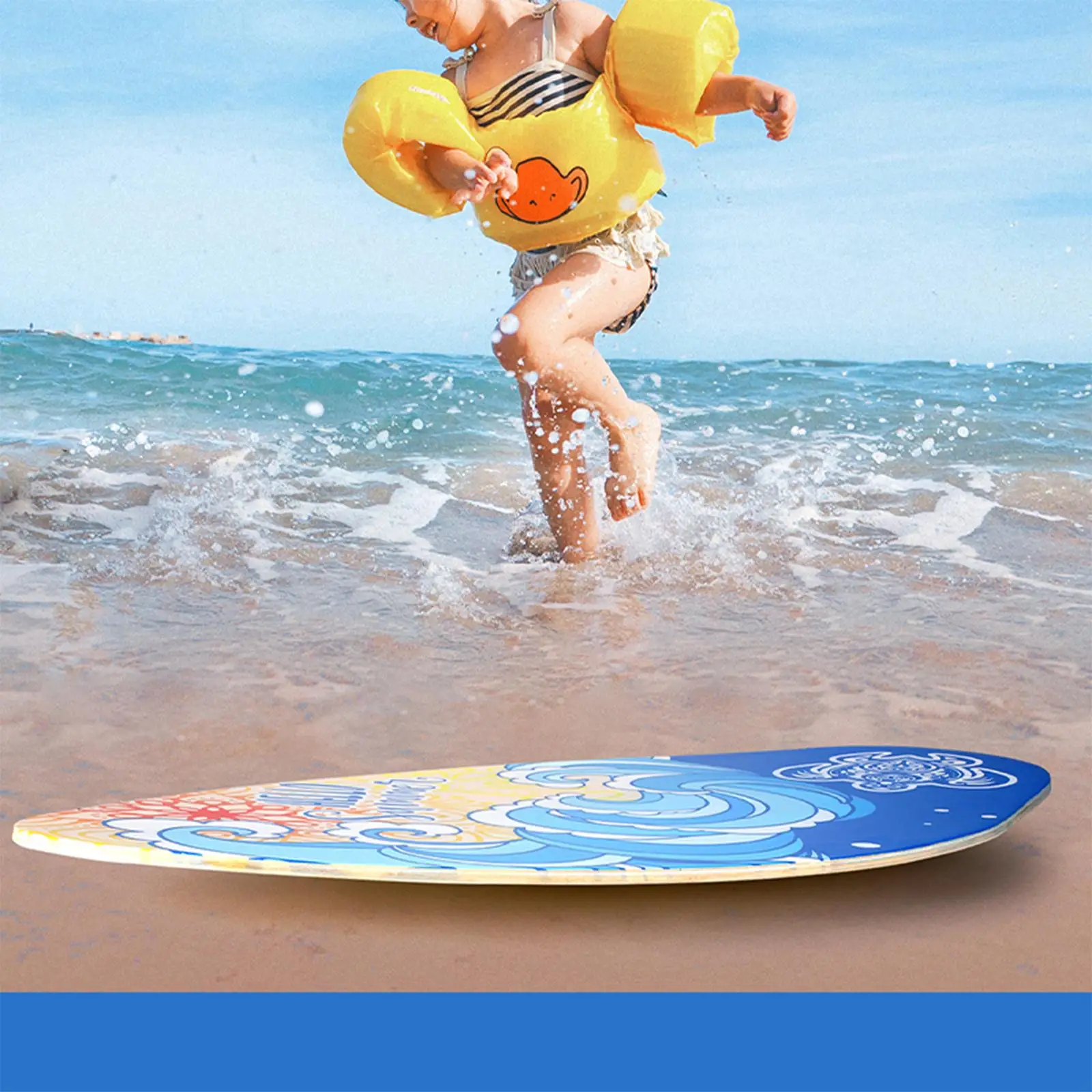 Beach Skimboard Shallow Water 30inch Standing Universal Beach Sand Board for Unisex Teenagers Children Boy Girls Beach Toys 