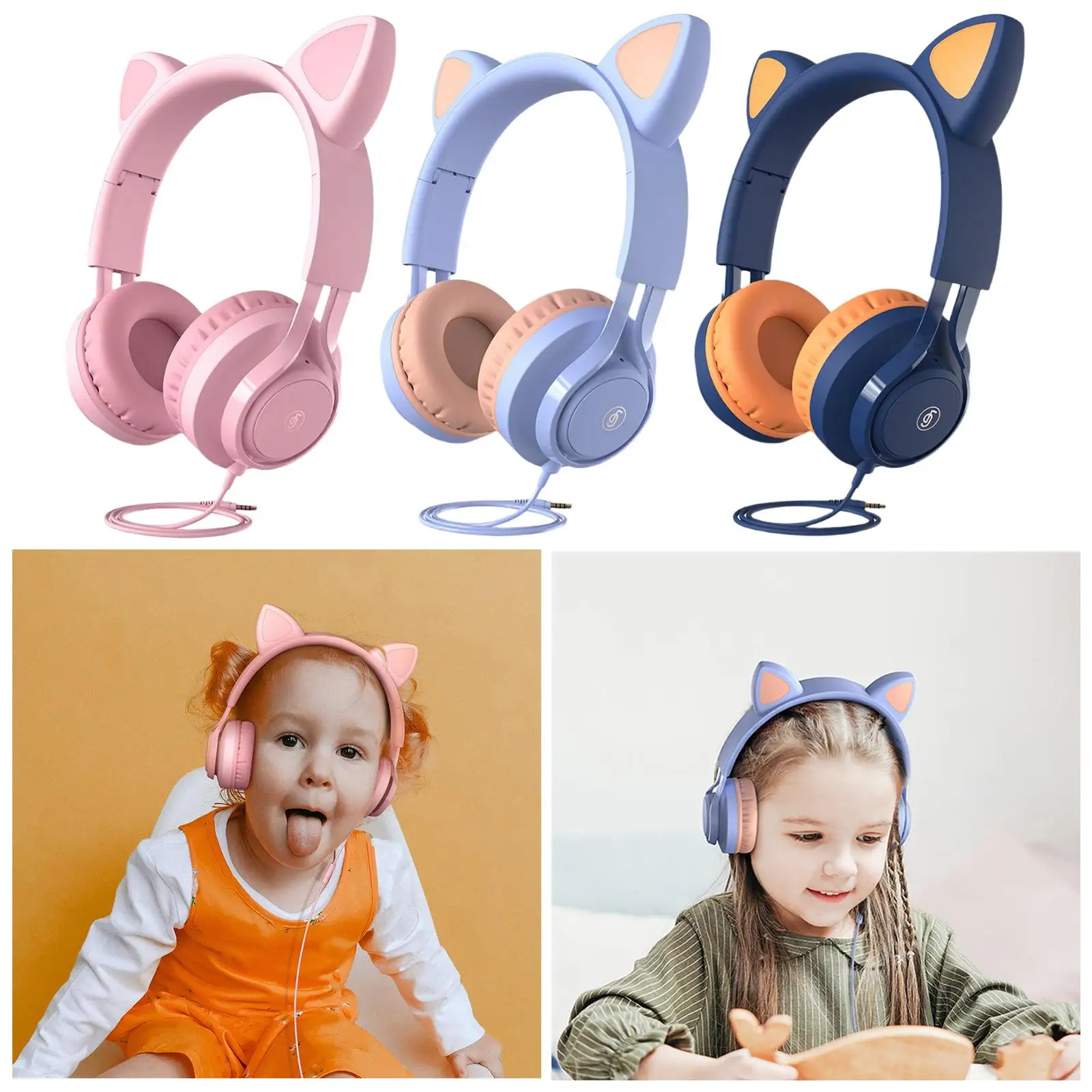 Kids  Headphone Earmuffs Earphone  Headset for Laptop Moble Phone Adult