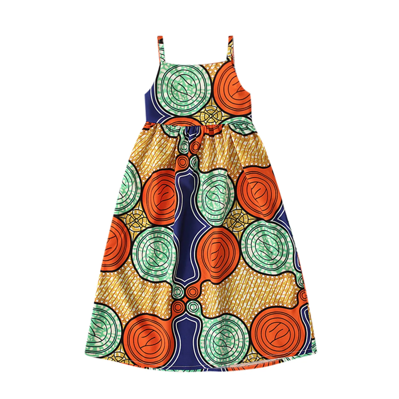 1-5Y Old Baby Toddler Girls African Dashiki Sleeveless Dresses