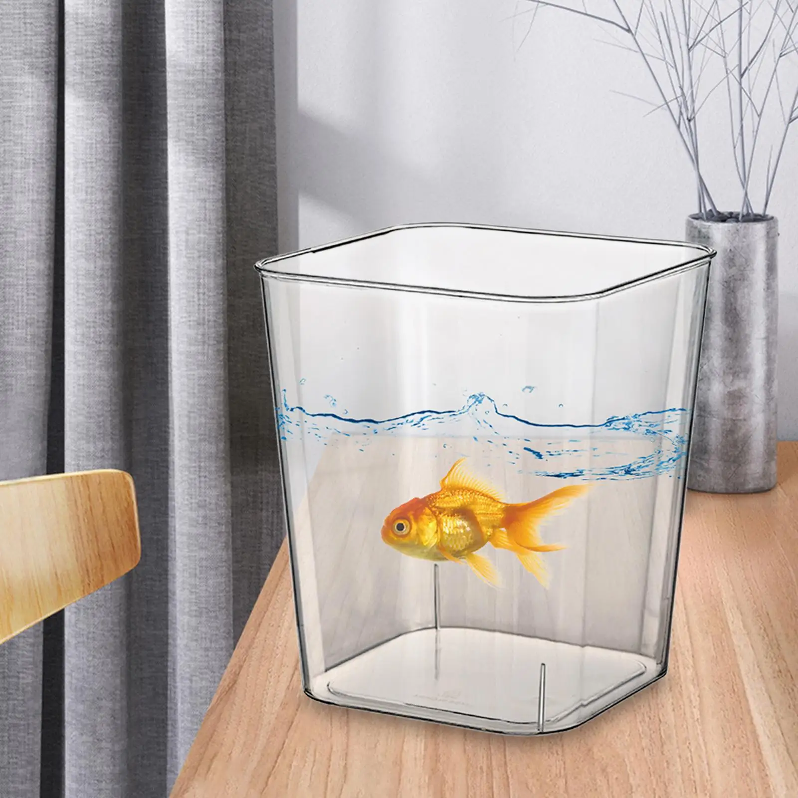 Multipurpose Trash Can Storage Box Large Capacity Decorative Visible Wastebasket Waste Container for Kitchen Car Bathroom Indoor