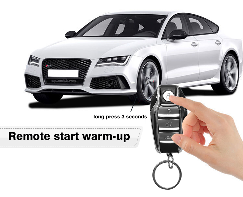 One Way Auto Alarm system Car Alarm Manual Push Button Start Stop System (1 Meta