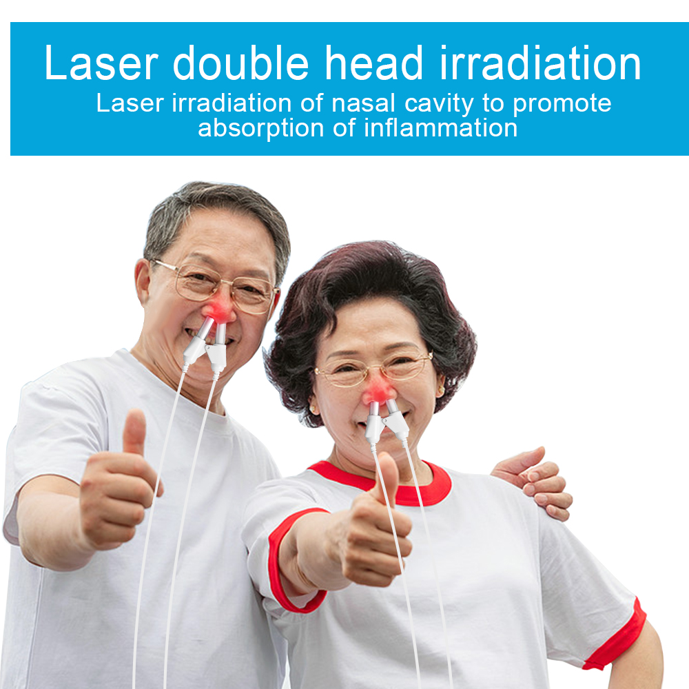 Laser Therapy Rhinitis Sinusitis Machine 650nm Nose Care Bionase Tinnitus Ear Laser Therapy LLLT Irradiation Media Deafness USB