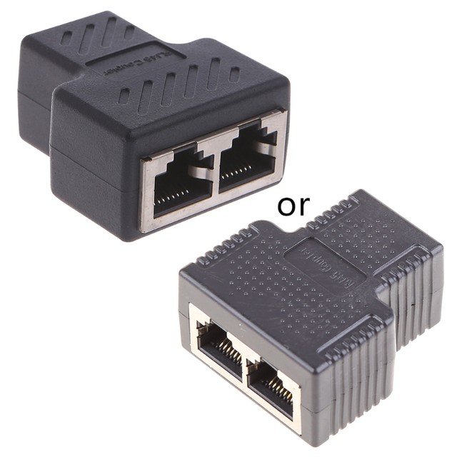 イーサネットスプリッターrj45ケーブルカプラー1〜2メスアダプター高速インターネットlanコネクタ2ポート - AliExpress