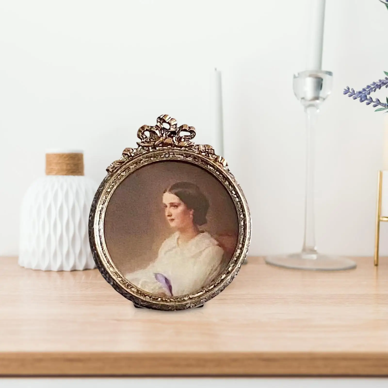 Retro Style of Wall Picture Frame Desktop Vintage Style Photo Frame Pictures Holder for Studio Bedroom Cafe Home Decorations