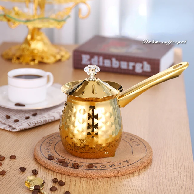 1080ml Turkish Coffee Pot Stainless Steel Arabic Greek Pot Butter Chocolate  Milk Warmer - Coffee Pots - AliExpress
