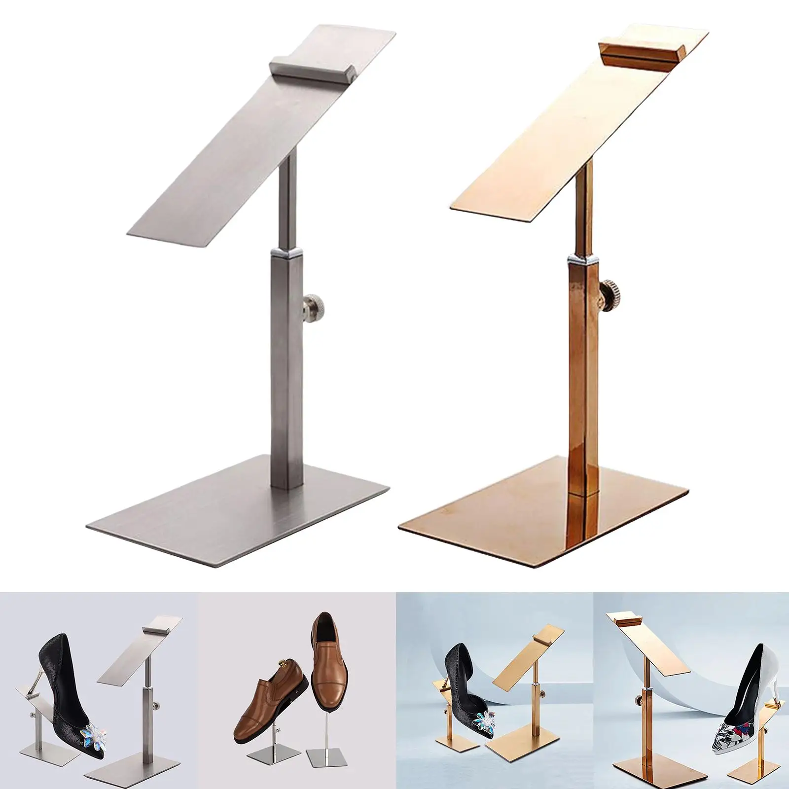 Shoe Display Rack Stand Prop Modern Adjustable Storage for Leather Shoe Sandals Shop